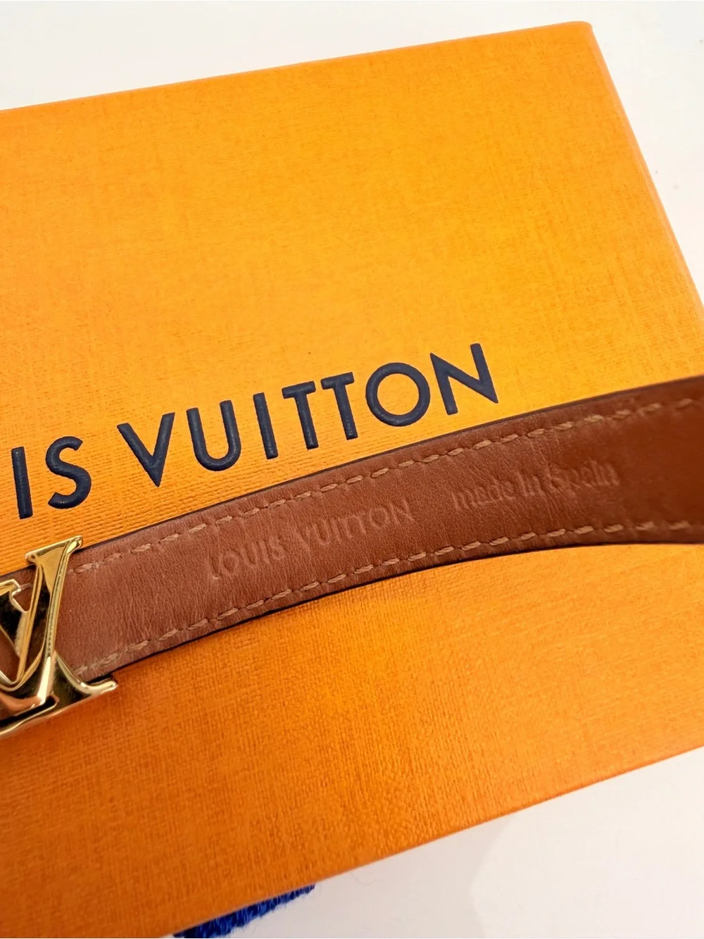 Louis Vuitton Calfskin Iconic Bracelet 19 Black